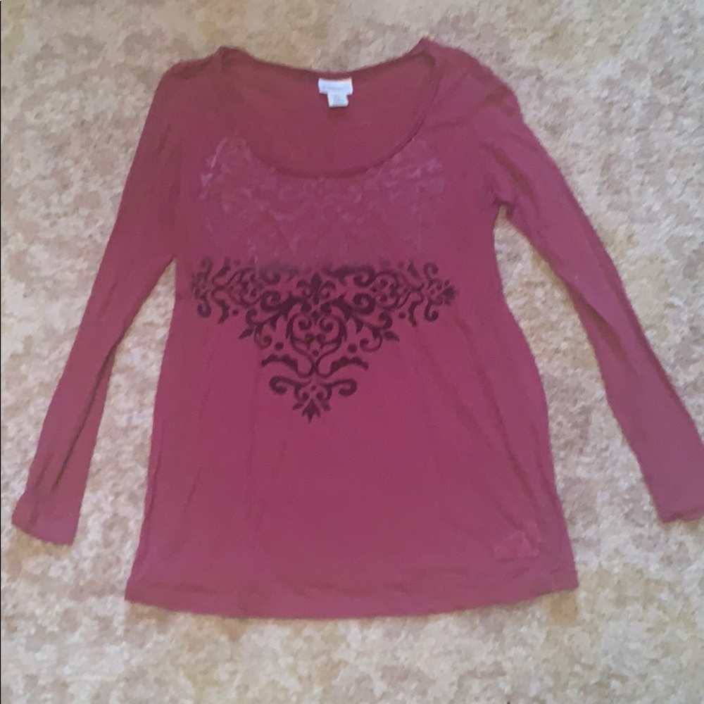 Motherhood maternity long sleeved shirt